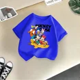 thumbnail image 3 of Camiseta de algodón de manga corta de verano de Mickey Minnie de Disney para niños, camisetas casuales de moda para niños y niñas, camisetas lindas de dibujos animados, ropa para niños, 3 of 4