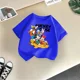 thumbnail image 4 of Camiseta de algodón de manga corta de verano de Mickey Minnie de Disney para niños, camisetas casuales de moda para niños y niñas, camisetas lindas de dibujos animados, ropa para niños, 4 of 5