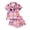 AA-#Pink1179, variant on WOYY Halloween Pajamas for Girls Cute Short Sleeve Top Shorts PJs Sleepwear, Sizes 3-14