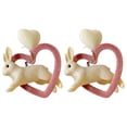 thumbnail image 1 of MKLEKYYGold Earrings Small Rabbit Design Cute Earrings Cute Heart Drop White Rabbit Earrings for Women, 1 of 9