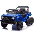 thumbnail image 3 of iRerts 12V Ride on Cars with 6 Wheel, Powered Ride on Toys with Remote Control, Bluetooth, Music, USB/MP3/Microphone Ports, Six-Wheel Suspension, Electric Cars for Kids 3-6 Ages Gift, Blue, 3 of 12