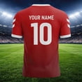 thumbnail image 5 of WAYUTE Men's Morocco Soccer T-Shirt DIY Name Number Short Sleeve Crew Neck Tee with Stylish Pattern Patriotic Color Sporty Casual Top Dailiy Wear, 5 of 7