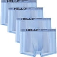 thumbnail image 6 of Mens Underwear, Low Rise Boxer Briefs for Men, Mens Breathable Trunks 4pcs, 6 of 22