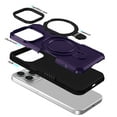 thumbnail image 6 of Cowithday iPhone 11 Pro Case with Magnetic Ring Stand, [Magnetic Ring Holder] [Military Drop Protection] [Non-Slip Grip] Shockproof Soft Edge Phone Case Cover for iPhone 11 Pro 5.8" 2019, Darkpurple, 6 of 13