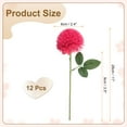 thumbnail image 2 of Uxcell 12pcs Artificial Chrysanthemum Ball Flower Faux Chrysanthemum Flowers Bouquet Silk Fake Mum Flower for Home Garden Wedding Party Decoration, Rose Red, 2 of 7
