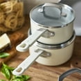 thumbnail image 6 of GreenPan x Bobby Flay 13 Piece Cookware Pots and Pans Set, Professional Grade Aluminum, Ceramic Nonstick, Induction Suitable, Stay-Cool Silicone Handle, Dishwasher & Oven Safe, Cream, 6 of 10