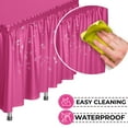 thumbnail image 4 of Exquisite 14 Ft. Hot Pink (Cerise) Plastic Table Skirt - 6 Count, 4 of 9