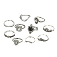 thumbnail image 1 of Anillos Azules Mujeres Anillos Set Arriba Pila De Plata Vintage Bohemio 10pcs/Set Anillos, 1 of 7