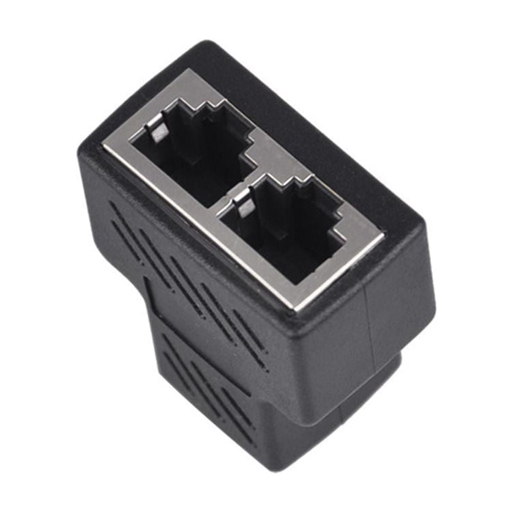 2-Port RJ45 Ethernet Splitter Adapter,LAN Cable Hub for Sharing One Network Outlet