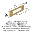 thumbnail image 5 of Amerock Medora 5-1/16 inch (128mm) Center-to-Center Rectangle Champagne Bronze Cabinet Pull Backplate, 5 of 6