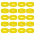 thumbnail image 1 of 20Pcs Silicone Rubber Bands Non-slip 1.22 Inch Flat for Books, Yellow, 1 of 6