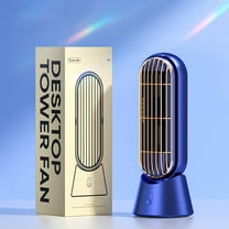 Needhep Bladeless Fan for Bedroom,Bladeless Fan Small, Mini Desk Fans, Small Desk Fans, Wireless Fans Portable (Blue)