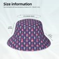 thumbnail image 2 of Kll leaf flower Skull colorful Bucket Hat for Women Men Packable Travel Beach Sun Hat Outdoor Rave Accessories Reflective Fisherman Cap, 2 of 6