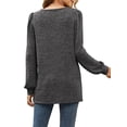 thumbnail image 4 of UVN Sweatshirts for Women Square Neck Long Sleeve Shirts Casual Tunic Tops, 4 of 7