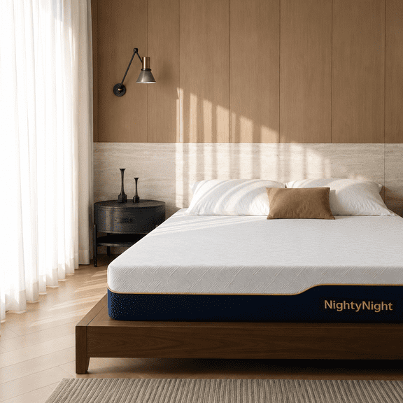 NightyNight 8" Twin Size Firm Mattress, Cooling Gel Memory Foam Mattress in a Box, Removable, Washable Cover & Non-Slip Bottom