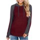 thumbnail image 1 of Sudadera de bloque de color con cordones y capucha de manga larga informal suelta a la moda para mujer Pompotops gfhjh23147, 1 of 5