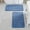 Blue, variant on Orange Bathroom Rugs Set 2 Piece, Soft Absorbent Microfiber Bath Mat Set, Non Slip Quick Dry Machine Washable Plush Shaggy Bath Rugs for Bathroom Floor, Tub and Shower, 16x24 inches