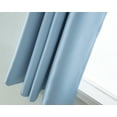 thumbnail image 5 of Goory Solid Color Blackout Short Curtain Panel Eyelet Thermal Grommet Window Drape, 5 of 7