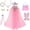 Pink, variant on HTQWLP Little Girls Fairy Tale Princess Dress, Halloween Party Elegant Princess Dress up Costumes with Accessories, Toddler Princess Cosplay Outfits for Girls Age 2 - 12 Years, Pink/L