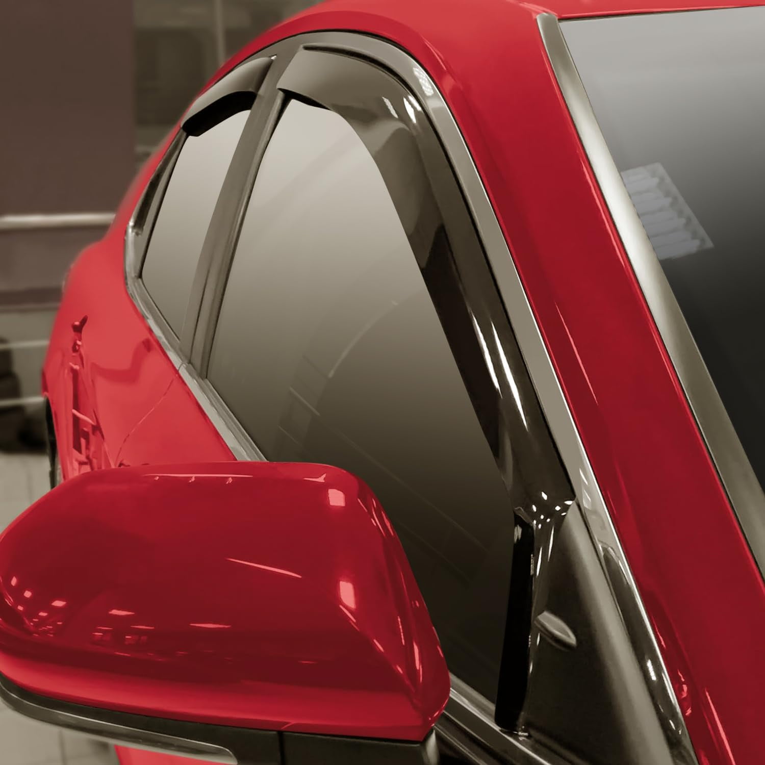 Nilight in Channel Window Rain Guards for Toyota Camry 2018 2019 2020 2021 2022 2023 2024 Vent Window Visors, Window Deflectors-4PCS