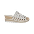 thumbnail image 2 of Bella Vita Womens Oaklynn Leather Espadrille Platform Sandals, 2 of 3