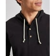 thumbnail image 3 of Hanes Men's Originals Hoodie Lightweight Hooded Sweatshirt Henley Collar Sizes S-3XL, 3 of 9