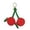 H, variant on Cute Fruit Pendant Zipper Keychain Purse Wallet with Cherry Orange Blueberry Charms