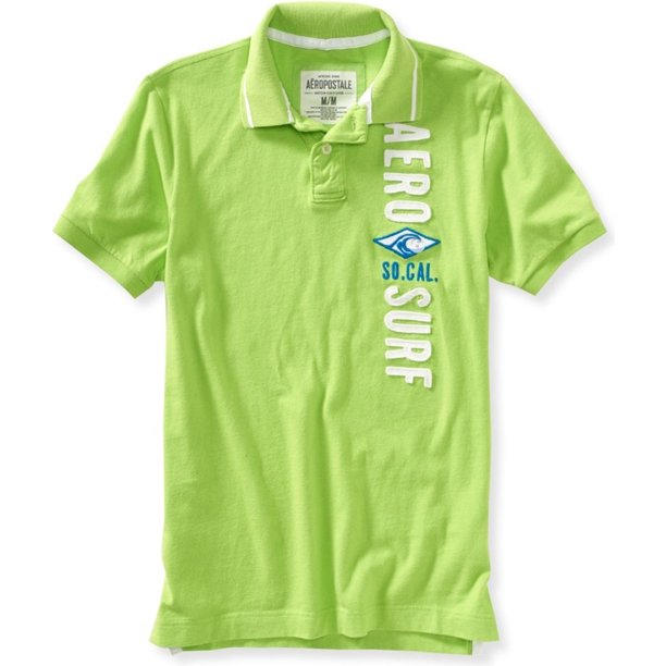 Aeropostale So-cal Vertical Rugby Polo para Hombre, Verde, X-Large Aeropostale polo, rugbi