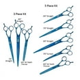 thumbnail image 1 of MPP 5200 Blue Titanium Series Grooming Shear Kits Professional Groomer Scissor Tools (5 Piece Kit), 1 of 1