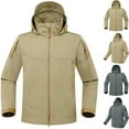 thumbnail image 1 of Sentmoon Coat for Men Solid Color Long Sleeve Hooded Neck Men Jacket Oversized Zipper Windbreaker Waterproof Men Clothes with Pockets Fall and Winter Delightful for Commuting and Bike Riding, 1 of 9