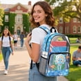 thumbnail image 3 of ZIATUBLES Clear Backpack, Heavy Duty Fabric & PVC Transparent Bookbag with Jellyfish Clownfish Print, Large Capacity See Through Backpack for School College Work Travel Security, 3 of 7