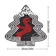 thumbnail image 7 of Stylish Metal Hanging Christmas Tree Wind Spinner - Unique Design with Abstract Patterns for Garden Decor, 7 of 7