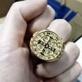 thumbnail image 4 of Lordluxury Jerusalem Cross Ring 14K Yellow Gold Religious Jesus Christ Knight Templar for Men B283, 4 of 7