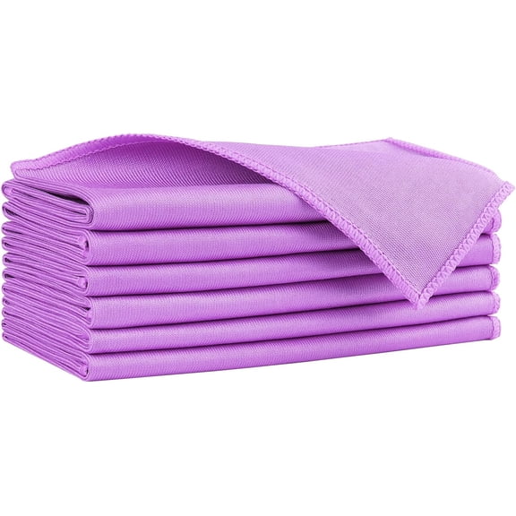 Microfiber Glass Cleaning Cloths 6 PK, Lint Free Streak Free, Reusable Microfiber Magic Cleaning Cloth for Cleaning Windows, Glasses, Mirrors, Screens, Stainless Steel, and More, Blue-14”×16”