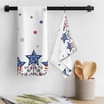 thumbnail image 3 of 4th of July Kitchen Towel Dish Cloths Set of 2, Microfiber Soft Kitchen Hand Towels, Blue Red Star Watercolor Independence Day Absorbent Quick Drying Dishcloths 18 x 28 Inches, 3 of 8