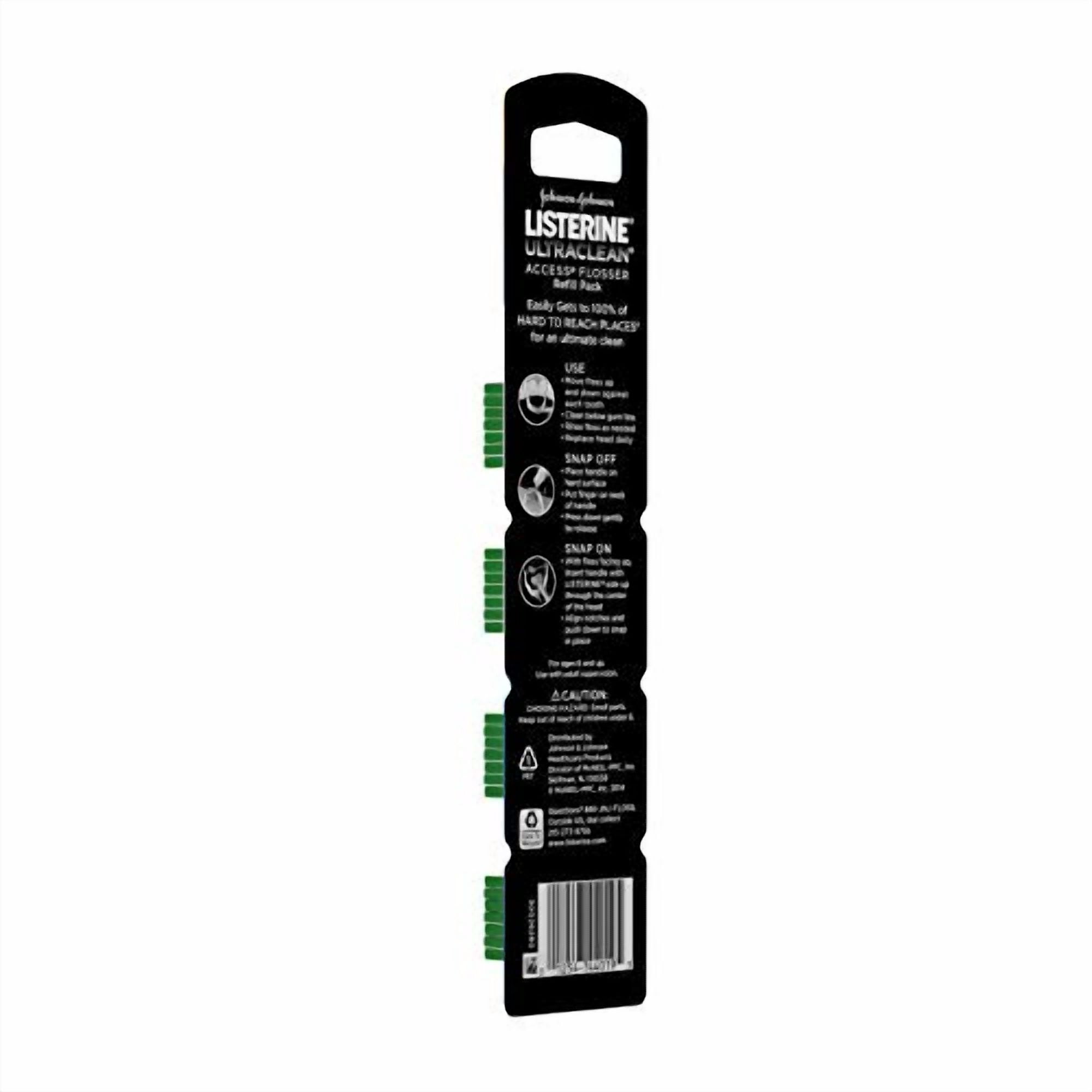 Listerine Ultraclean Access Flosser Refill Heads, Mint, 28 Disposable Heads Per Package (5 Pack)