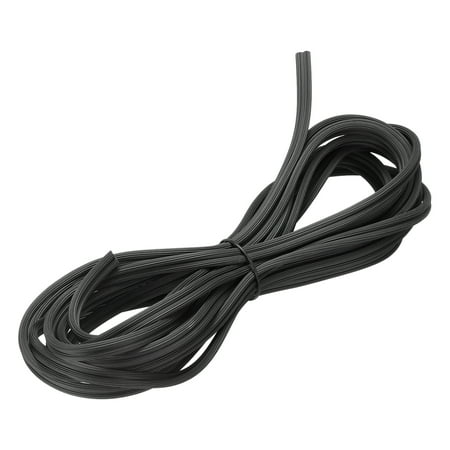 Uxcell 10M/32.81Ft Rubber Window Screen Spline Sealing Strip, 4mm OD Black, 2 in 1 Combine Type