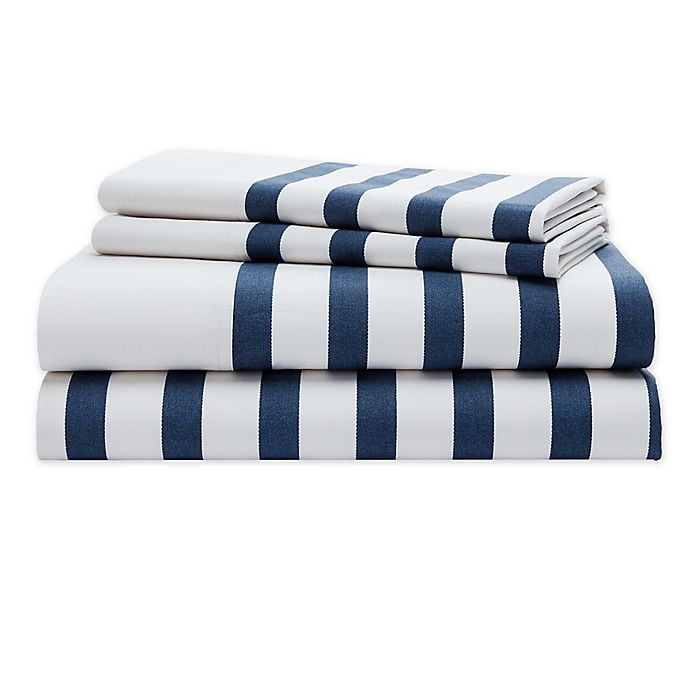 Lauren Ralph Lauren Evan 200-Thread-Count King Sheet Set in Blue/White -  
