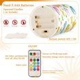 thumbnail image 5 of Yayeee Flameless Candles with Remote Flickering Battery Operated Multi Color Changing, Green Abstract Wavy, 5 of 7