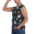 thumbnail image 3 of Fotbe Space Men's Camiseta sin Mangas Estampada para Hombres, Playera Casual para Gimnasio, Entrenamiento, Playa-Medium, 3 of 7