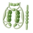thumbnail image 2 of 2 rodillos masajeadores musculares de mano, 18 ruedas, relajantes musculares circulares para, Verde, 2 of 8