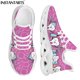 thumbnail image 1 of Zapatos planos blancos con estampado de dientes de dibujos animados para mujer, zapatillas de malla con cordones, cómodas para caminar, calzado femenino, zapatos para dentistas, 1 of 6