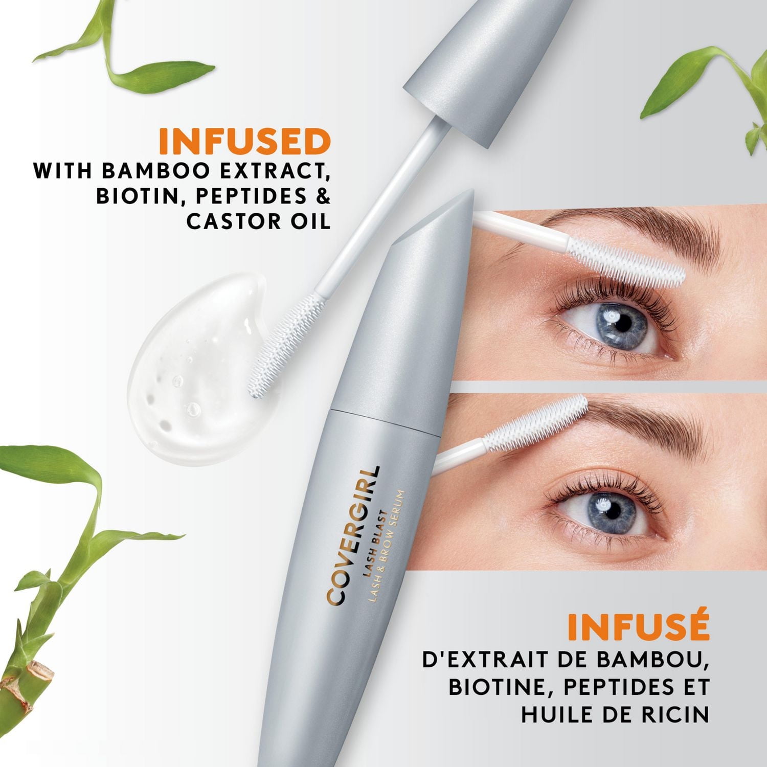 COVERGIRL Lash Blast Lash & Brow Serum™, Sérum, Allonge les cils, prévient les cassures, formule 100% pure, saine et végétalienne, 100% Sans Cruauté Sérum pour les cils & sourcils