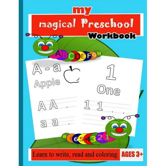 Workbook: My Magical Preschool Workbook: Practice line tracing, pen control to trace and write ABC Letters, Numbers and words, preschool activities(Coloring Activity books for kids ages 3-5) (Paperbac