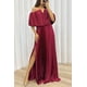 thumbnail image 4 of Vestido elegante y sexy con abertura y hombros descubiertos plisado para mujer de otoño e invierno, 4 of 6