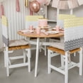 thumbnail image 3 of Chair Covers for Dining Room Herringbone Pattern Set of 4 Removable Chair Back Covers Vintage Yellow Ombre Grey Washable Chair Slipcovers Seat Protector for Party Wedding Kitchen Decorations, 3 of 8