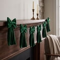 thumbnail image 4 of 2026 Velvet Bow Garland Bunting, Pre-Assembled Long Tail Bow String Banner, Christmas Indoor Hanging Decor for Fireplace, Wall, Window & Holiday Party, 4 of 7