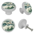 thumbnail image 4 of Seagull Glow-in-the-Dark Fluorescent Drawer Pulls with Screws - Round 4-Pack, Suitable for Cabinets, Wardrobes, Dressers - Furniture Decor with Door Handles, 4 of 6