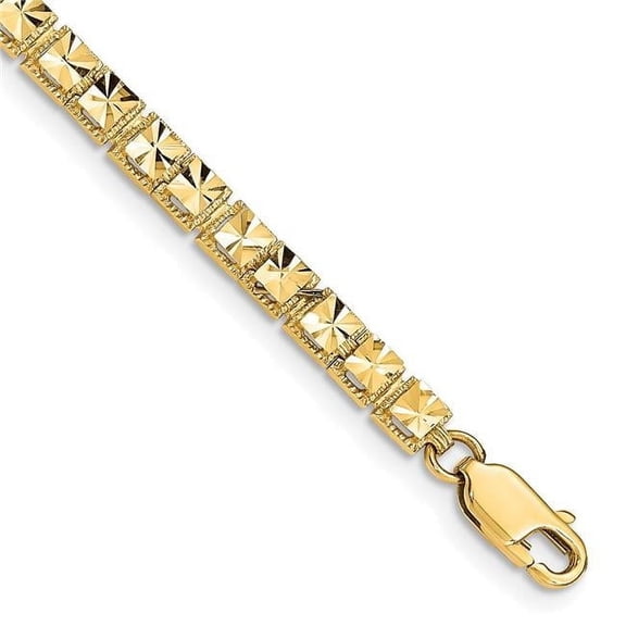 Primal Gold 14 Karat Yellow Gold Diamond-Cut Bracelet