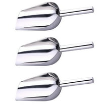 MLINS Stainless Steel Ice Scoop for Home Use Silver Color Fits Canisters 3pcs Set Small Size